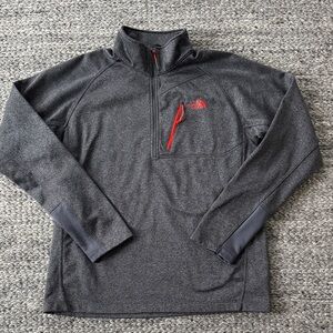 The North Face Men's Charcoal and Red Performance Jacket fleece large